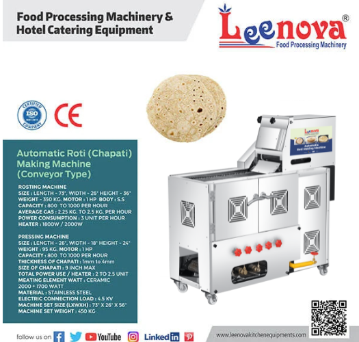 Automatic Roti (Chapati) Making Machine (Conveyer)