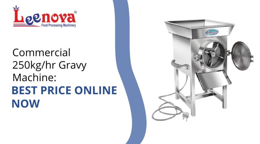 Commercial 250kg/hr Gravy Machine: 5 HP SS Grinder
