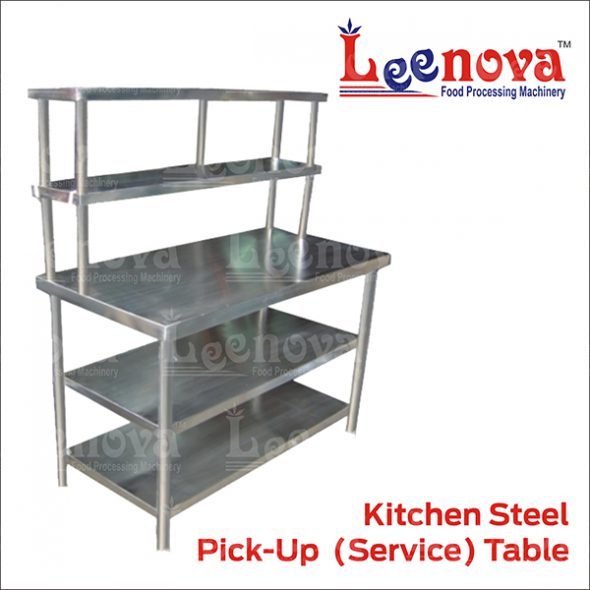 KITCHEN STEEL PICK-UP (SERVICE) TABLE, Kitchen Steel Pick-Up Table, Kitchen Stainless Steel Pick-Up Table, Kitchen Steel Service Table in India