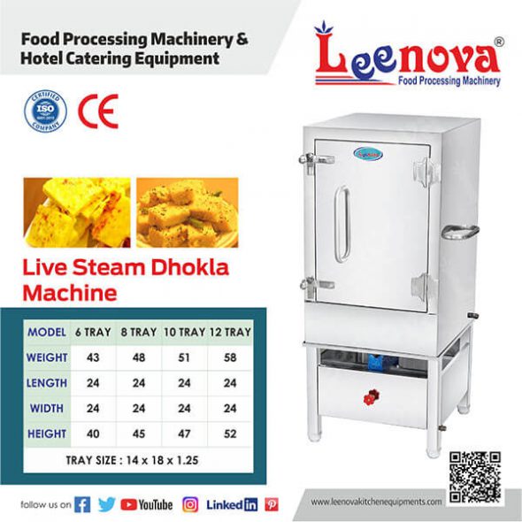 Dhokla Machine, Live Dhokla Machine, Live Steam Dhokla Machine