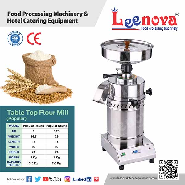 Table Top Flour Mill (Populer) - Leenova Kitchen Equipments Pvt. Ltd.